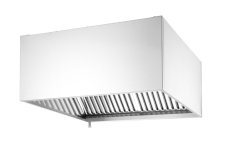 Odsavač par připevněný na stěnu - přišroubovaný, HENDI, Stříbrná, 1205x1000x(H)450mm, Obdélníkové