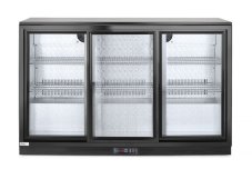 Barová chladnička s trojitými posuvnými dveřmi, Arktic, 254L, Černá, 230V/160W, 1350x520x(H)865mm
