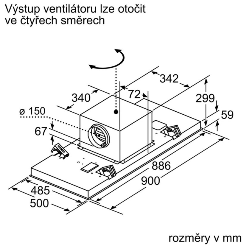 Vestavná digestoř Siemens LR97CAQ50