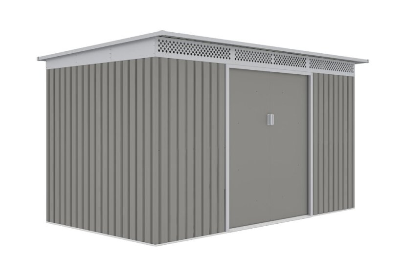 Zahradní domek G21 GRAH 700 - 340 x 206 cm, metalický šedý