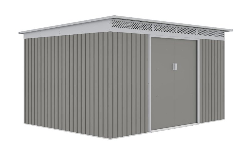 Zahradní domek G21 GRAH 915 - 340 x 269 cm, metalický šedý