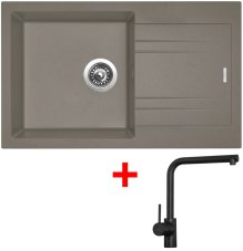 Sinks LINEA 780 Truffle + Elka černá matná