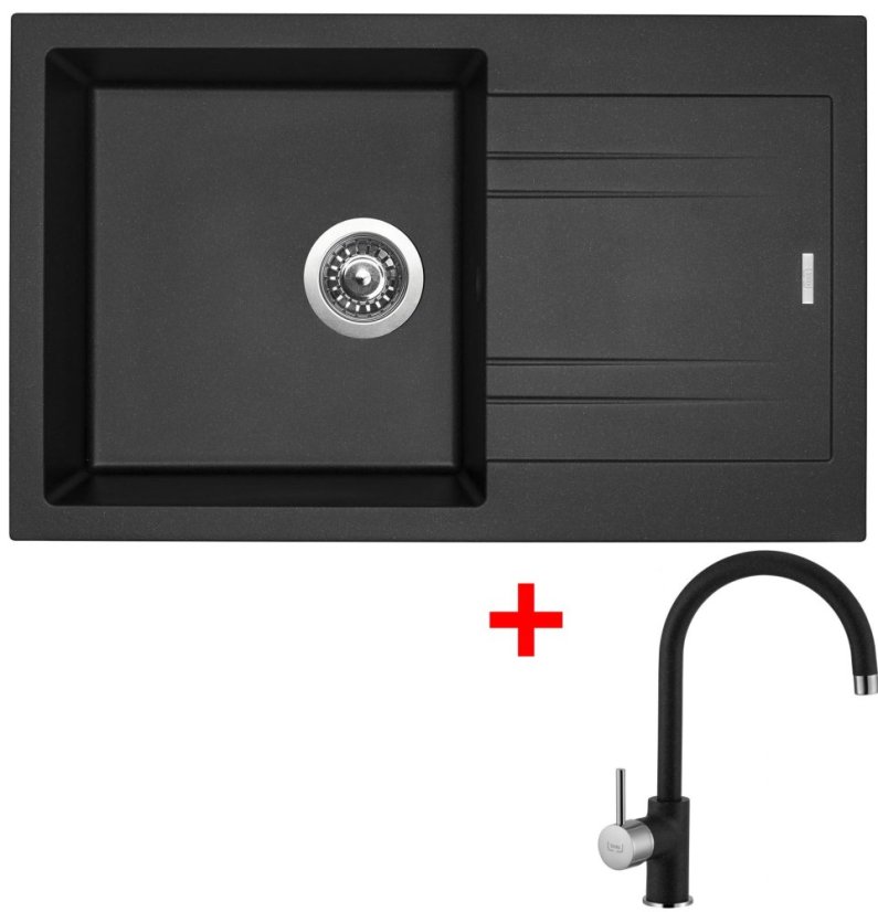 Sinks LINEA 780 Metalblack + Vitalia GR Sinks LINEA 780 Metalblack + Vitalia GR