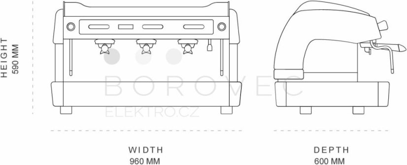 Fiamma třípákový kávovar COMPASS III DualBoiler (černý)