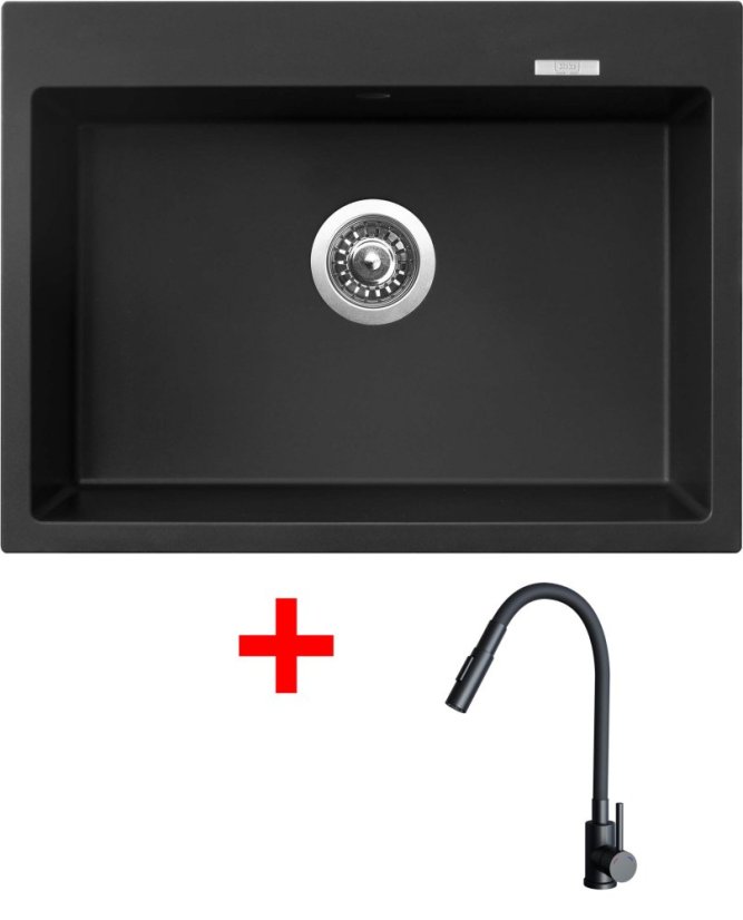 Sinks MAXIMO 680 Pureblack + ELASTA S černá matná Sinks MAXIMO 680 Pureblack + ELASTA S černá matná