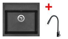 Sinks SOLO 560 Metalblack + ELASTA S černá matná