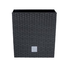 Květináč Prosperplast Rato Low antracit 22,3 x 22,3 x 22,8 cm