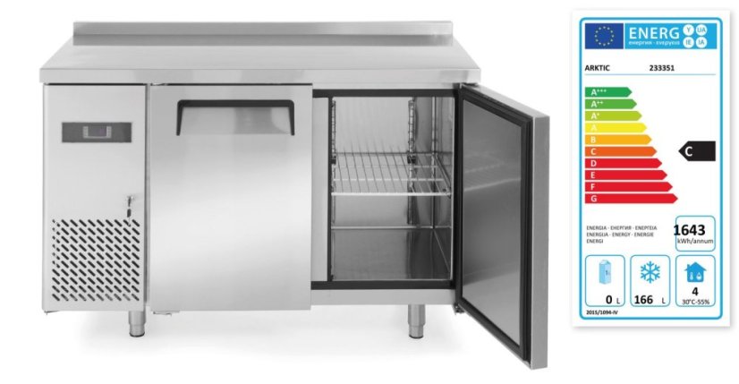 Mrazicí stůl dvoudveřový s bočními jednotkami, Arktic, Kitchen Line, 166L, 230V/550W, 600x1200x(H)840mm