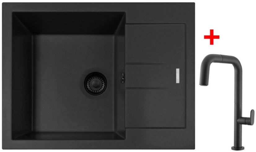 Sinks AMANDA 650 BL Nanoblack + EVA P Nanoblack Sinks AMANDA 650 BL Nanoblack + EVA P Nanoblack