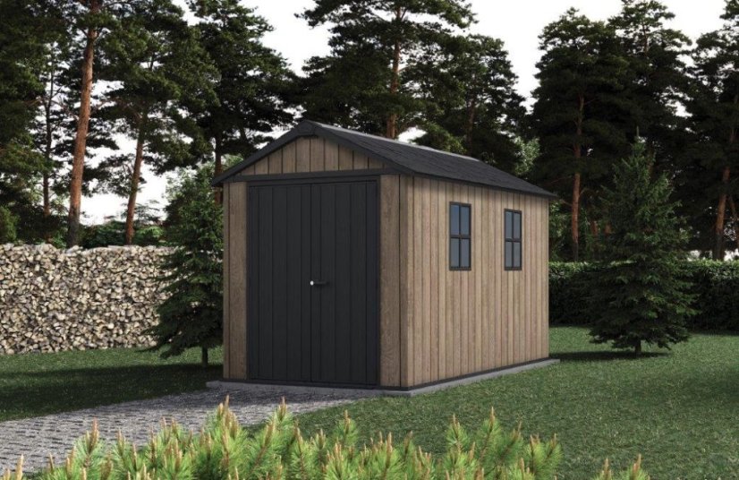 Zahradní domek Keter Apex 7,5 x 11 Ashwood, s podlahou