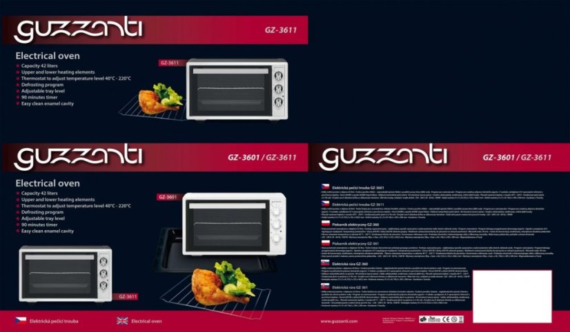 Elektrická trouba Guzzanti GZ 3601