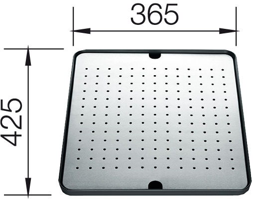Odkapávací deska nerez-plast černá 425 x 365 mm Odkapávací deska nerez-plast černá 425 x 365 mm