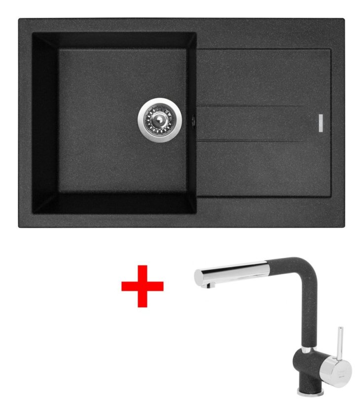 Sinks AMANDA 780 Granblack + Mix 3 P GR Sinks AMANDA 780 Granblack + Mix 3 P GR