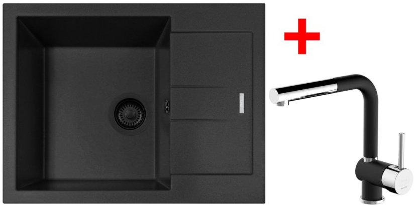 Sinks AMANDA 650 BL Nanoblack + MIX 3 P Nanoblack Sinks AMANDA 650 BL Nanoblack + MIX 3 P Nanoblack