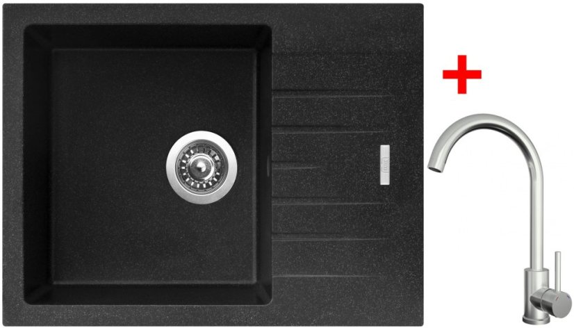 Sinks PERFECTO 650 Granblack + ARCO celonerezová Sinks PERFECTO 650 Granblack + ARCO celonerezová