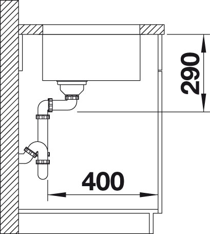 Blanco ANDANO 500 U InFino Nerez hedvábný lesk  bez táhla