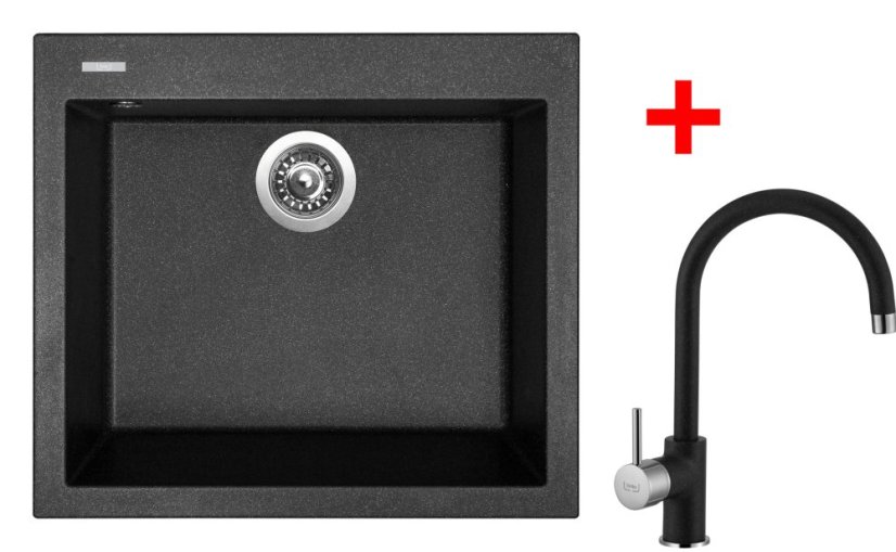 Sinks CUBE 560 Granblack + Vitalia GR Sinks CUBE 560 Granblack + Vitalia GR