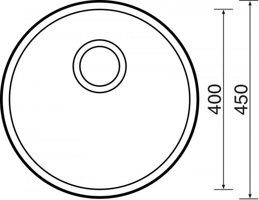Sinks ROUND 450 M 0,6mm matný