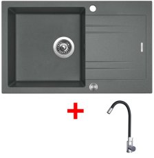 Sinks LINEA 780 XC Titanium + Elasta nerez/černá