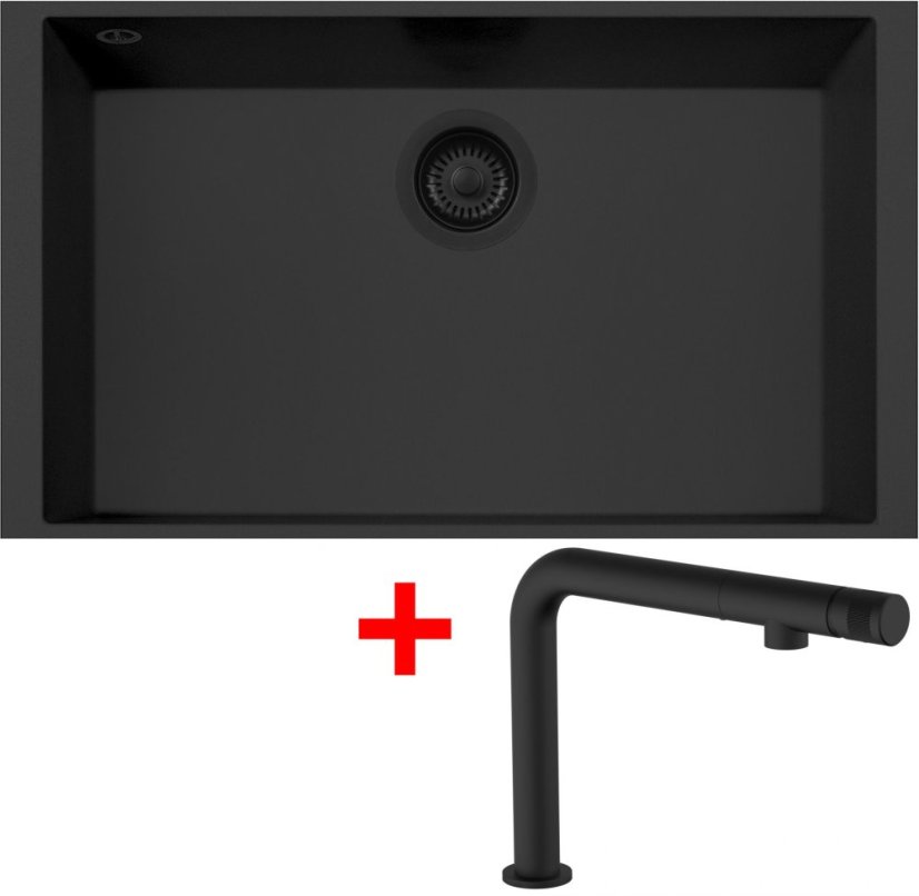 Sinks CUBE 690U BL Nanoblack + COMFORTA Nanoblack Sinks CUBE 690U BL Nanoblack + COMFORTA Nanoblack