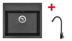 Sinks SOLO 560 Metalblack + ELASTA černá matná