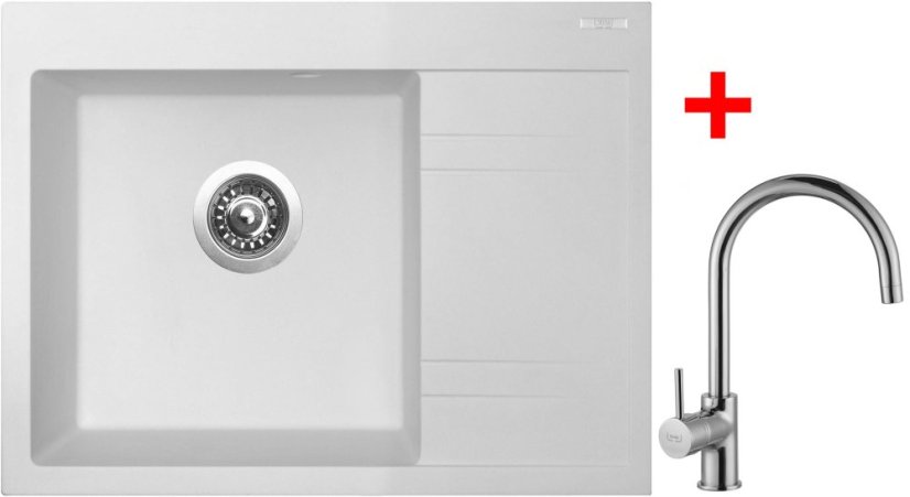 Sinks RIM 650 L Milk + Vitalia Sinks RIM 650 L Milk + Vitalia