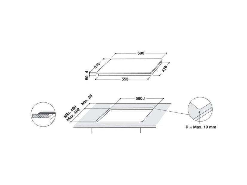 Indukční varná deska Whirlpool WFS4160BF