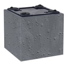 Květináč Prosperplast SIERRA SQUARE beton effect 38,5 cm antracit