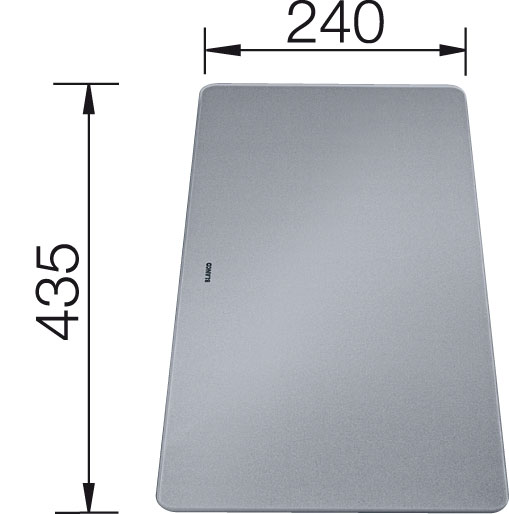 Krájecí deska sklo pro dřezy pod desku (silgr., nerez) 435x240 Krájecí deska sklo pro dřezy pod desku (silgr., nerez) 435x240