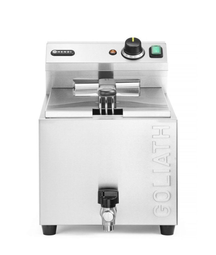 Fritéza XL s vypouštěcím kohoutem HENDI GOLIATH, HENDI, 10L, 400V/10200W, 300x585x(H)392mm