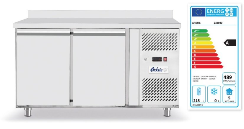 Chladicí pult, dvoudveřový, Arktic, Profi Line, 215L, 230V/250W, 700x1350x(H)839mm