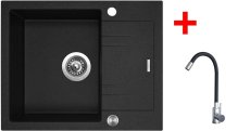 Sinks LINEA 600 XC Granblack + Elasta nerez/černá