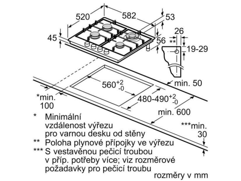 Plynová varná deska Bosch PGH6B5K90