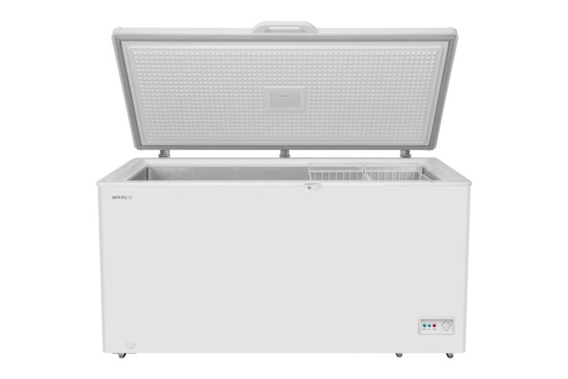 Pultový mrazák, Arktic, 2 koše, 412L, Bílá, 230V/110W, 1580x770x(H)870mm