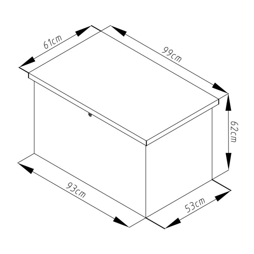 Zahradní box G21 Denver 280 L, metalický šedý plechový