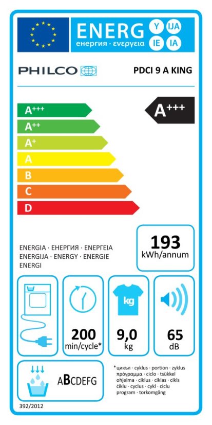 Sušička prádla Philco PDCI 9 A KING