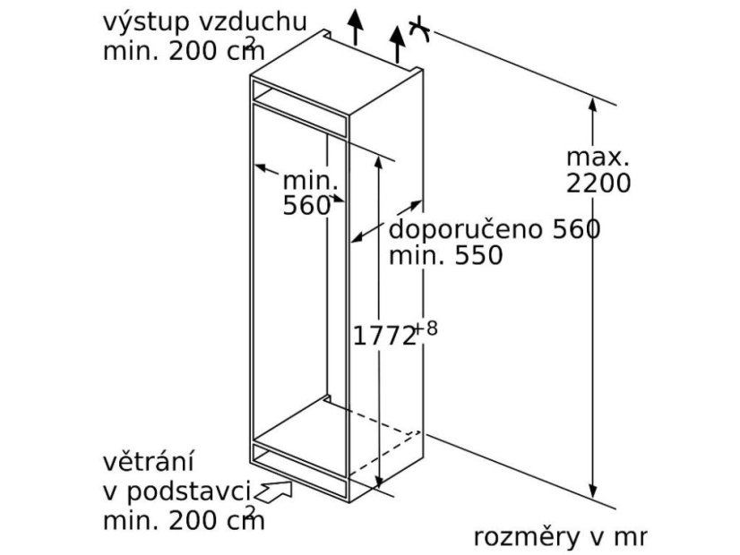 Vestavná chladnička Bosch KIN86ADB0