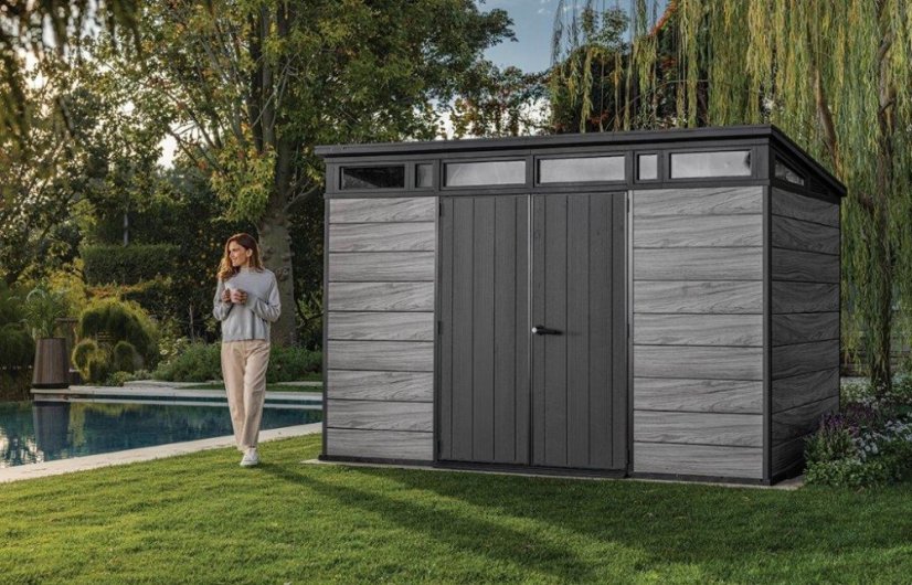 Zahradní domek Keter PENT Signature 11x7 Storm Grey, s podlahou