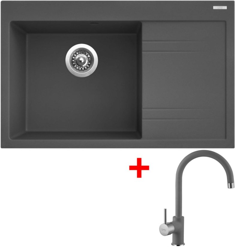 Sinks RIM 780 L Titanium + Vitalia GR Sinks RIM 780 L Titanium + Vitalia GR