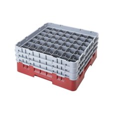 Cambro Koš Camrack 49 pozic, výška sklenice 9 cm - Červená