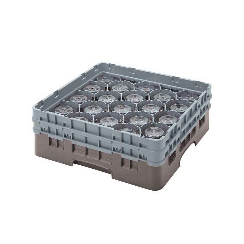 Cambro Koš Camrack 20 pozic, výška sklenice 13,2 cm - Hnědá