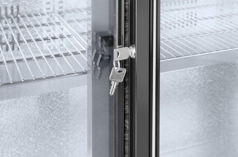 Barová chladnička s trojitými posuvnými dveřmi, Arktic, 254L, Černá, 230V/160W, 1350x520x(H)865mm