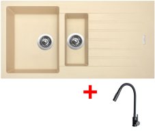 Sinks PERFECTO 1000.1 Sahara + ELASTA S černá matná