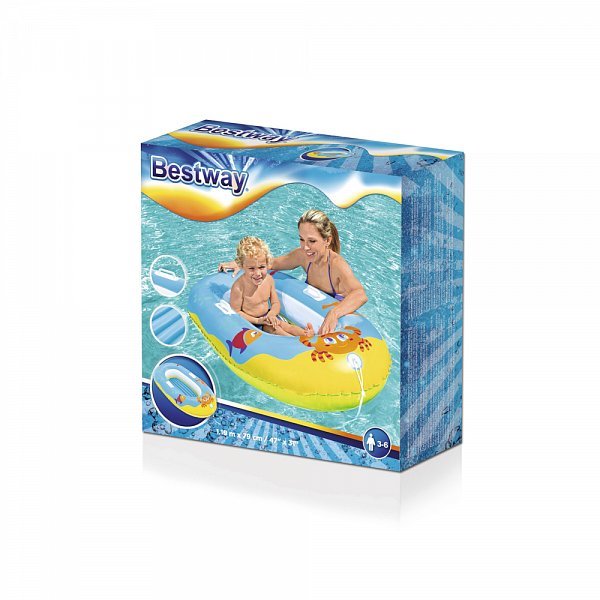 Raft Bestway nafukovací - junior korýš, 119 x 79 cm