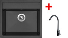 Sinks SOLO 560 Pureblack + ELASTA černá matná