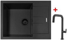 Sinks AMANDA 650 BL Nanoblack + EVA P Nanoblack