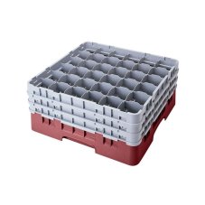Cambro Koš Camrack 36 pozic, výška sklenice 30 cm - Červená