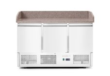 Pizza stůl  se skleněným nástavcem a žulovou pracovní deskou, Arktic, 254L, 230V/400W, 1400x700x(H)1491mm
