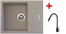 Sinks PERFECTO 650 Avena + ELASTA S černá matná