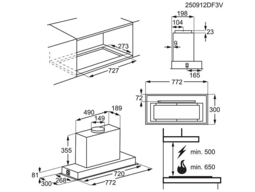 Vestavná digestoř Electrolux LFG828K